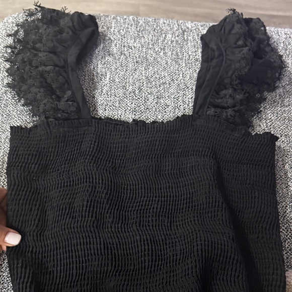 NWT PEIXOTO ANTHROPOLOGIE mini black dress with ruffles XL - Picture 7 of 9